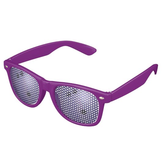 Cool Paarse Bowling Ball Party Shades Retro Zonnebril (Gekanteld)