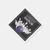 Cool Paarse Bowling Party Paper Napkins Servet (Hoek)