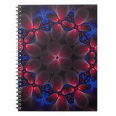 Cool Paarse digitale fractale kunst Notitieboek (Voorkant)
