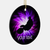 Cool Paarse Dirt Bike Keramisch Ornament (Rechts)