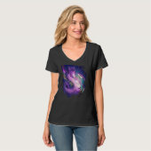 Cool Paarse Dragon Achterkant T-shirt (Voorkant volledig)
