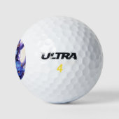 Cool Paarse en Gold Horned Elf Anime Meisje Golfballen (Logo)