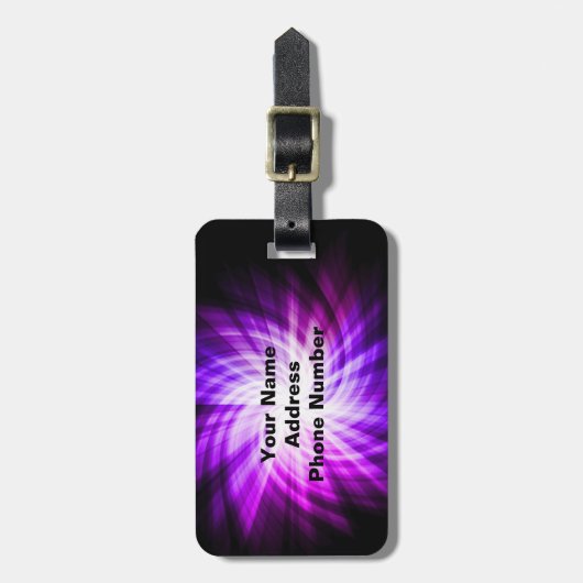 Cool Paarse Fietsen Bagagelabel (Voorkant verticaal)