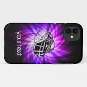 Cool Paarse Football Case-Mate iPhone Case (Achterkant (horizontaal))