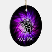 Cool Paarse Football Keramisch Ornament (Rechts)