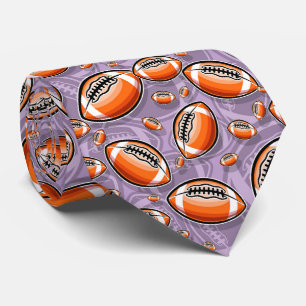Cool paarse football sportpatroon stropdas