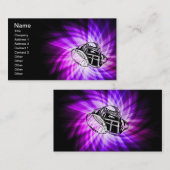 Cool Paarse Football Visitekaartje (Voorkant / Achterkant)