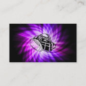 Cool Paarse Football Visitekaartje (Achterkant)