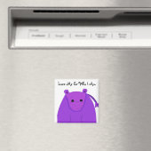 Cool Paarse Hippo Magneet (Insitu (Vaatwasser))