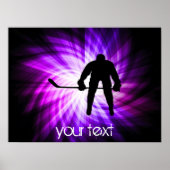 Cool Paarse Hockey Poster (Voorkant)