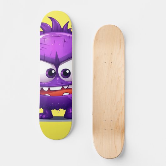 Cool Paarse Monster Skateboard (Voorkant)