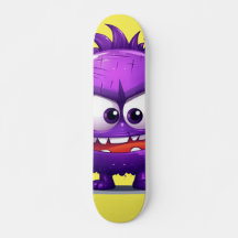 Cool Paarse Monster Skateboard