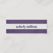 Cool Paarse oude witte streep Beauty Mode Mini Visitekaartje (Voorkant)
