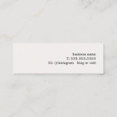 Cool Paarse oude witte streep Beauty Mode Mini Visitekaartje (Achterkant)