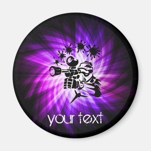 Cool Paarse Paintball Magneet (Voorkant)