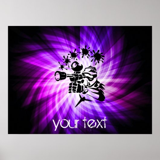 Cool Paarse Paintball Poster (Voorkant)