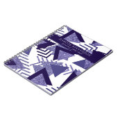 Cool Paarse Passion | Abstract Shapes Monogram 90 Notitieboek (Linkerzijde)