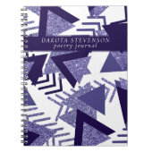 Cool Paarse Passion | Abstract Shapes Monogram 90 Notitieboek (Voorkant)