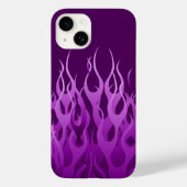Cool Paarse Racing Flames Case-Mate iPhone Case (Achterkant)