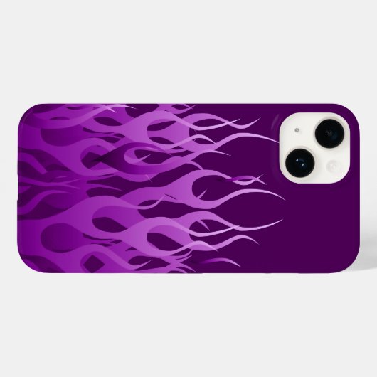 Cool Paarse Racing Flames Case-Mate iPhone Case (Achterkant (horizontaal))