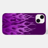 Cool Paarse Racing Flames Case-Mate iPhone Case (Achterkant (horizontaal))