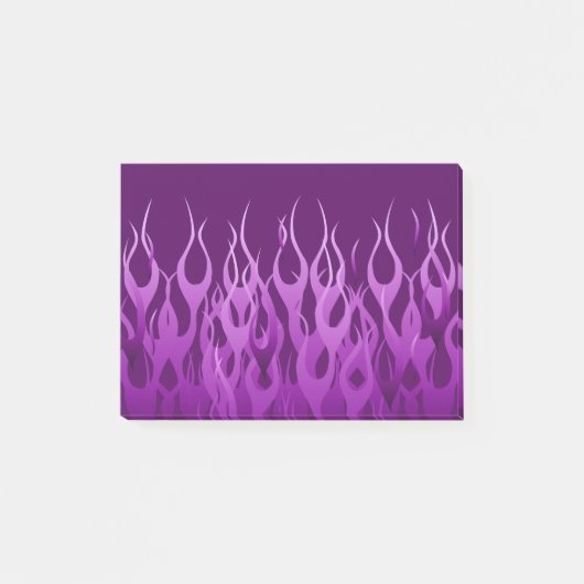 Cool Paarse Racing Flames Graphic Post-it® Notes (Voorkant)