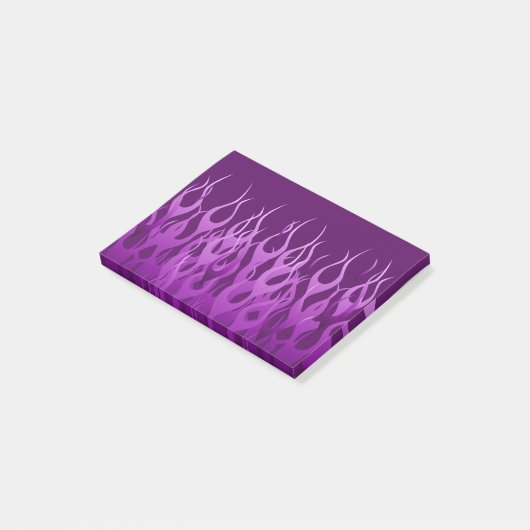 Cool Paarse Racing Flames Graphic Post-it® Notes (Schuin)