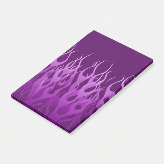 Cool Paarse Racing Flames Graphic Post-it® Notes (Schuin)