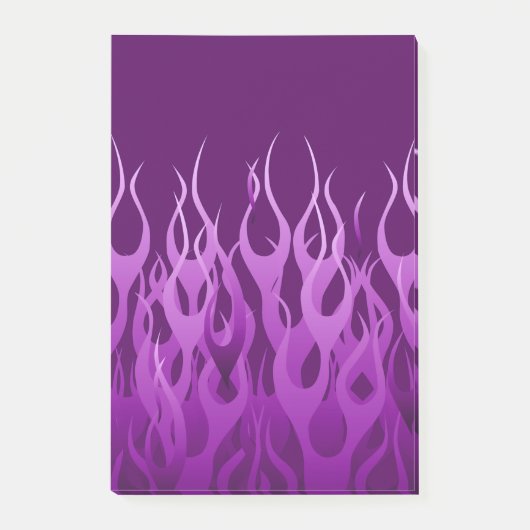 Cool Paarse Racing Flames Graphic Post-it® Notes (Voorkant)