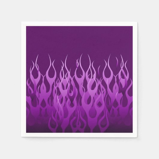 Cool Paarse Racing Flames Graphic Servet (Voorkant)