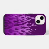 Cool Paarse Racing Flames iPhone Hoesje (Achterkant horizontaal)
