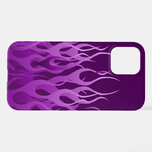 Cool Paarse Racing Flames iPhone Hoesje (Achterkant horizontaal)