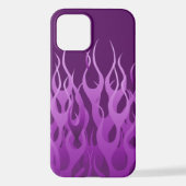 Cool Paarse Racing Flames iPhone Hoesje (Achterkant)