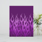 Cool Paarse Racing Flames Pin Stripes (Staand voorkant)