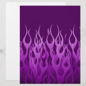 Cool Paarse Racing Flames Pin Stripes (Voorkant / Achterkant)