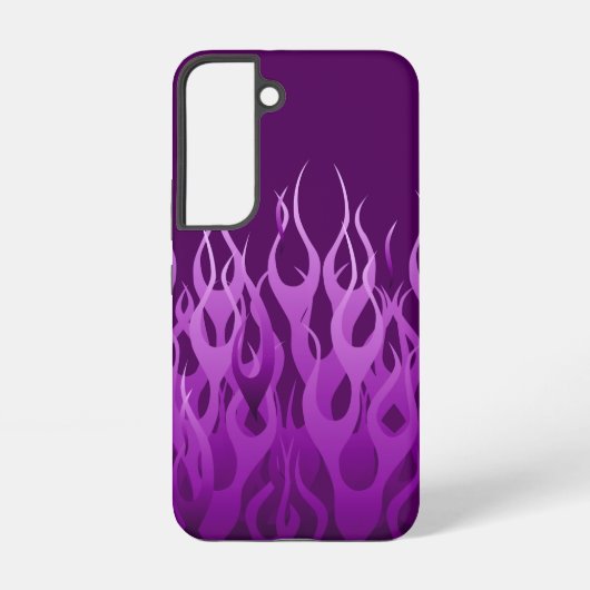 Cool Paarse Racing Flames Samsung Galaxy Hoesje (Achterkant)