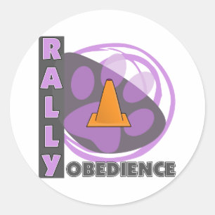 Cool Paarse rally gehoorzaamheid Ronde Sticker