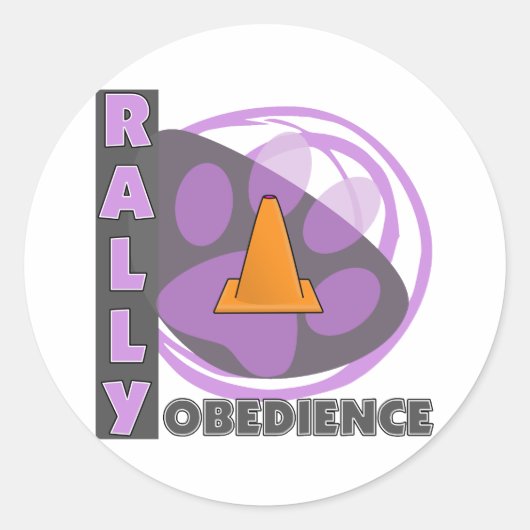Cool Paarse rally gehoorzaamheid Ronde Sticker (Voorkant)