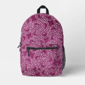 Cool Paarse Roze Keltische Knoop Modern Monogramme Bedrukte Rugzak (Voorkant)