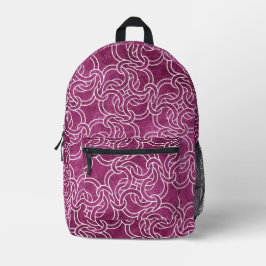 Cool Paarse Roze Keltische Knoop Modern Monogramme Bedrukte Rugzak