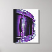 Cool Paarse Snare Drum Canvas Drummer Art (Voorkant)