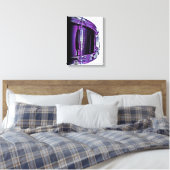 Cool Paarse Snare Drum Canvas Drummer Art (Insitu (Slaapkamer))