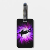 Cool Paarse Voetbal Bagagelabel (Achterkant verticaal)