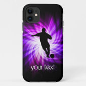 Cool Paarse Voetbal Case-Mate iPhone Case (Achterkant)