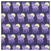 Cool Paarse Wolf Stof (Swatch)