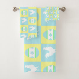 Cool Paas Checkerboard Patroon Haan Eieren Bad Handdoek