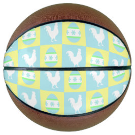 Cool Paas Checkerboard Patroon Haan Eieren Basketbal
