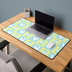 Cool Paas Checkerboard Patroon Haan Eieren Bureaumat