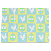 Cool Paas Checkerboard Patroon Haan Eieren Groot Cadeauzakje (Voorkant)