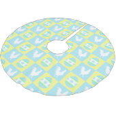 Cool Paas Checkerboard Patroon Haan Eieren Kerstboom Rok (Gekanteld)